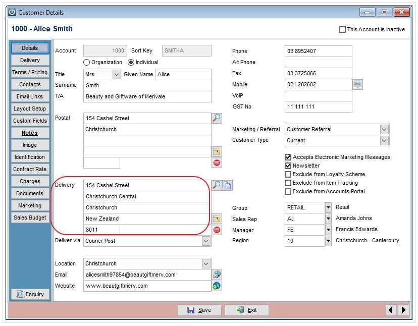 Infusionsoft CRM address integration