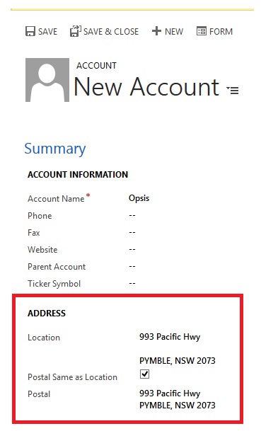 opsis eziaddress integration